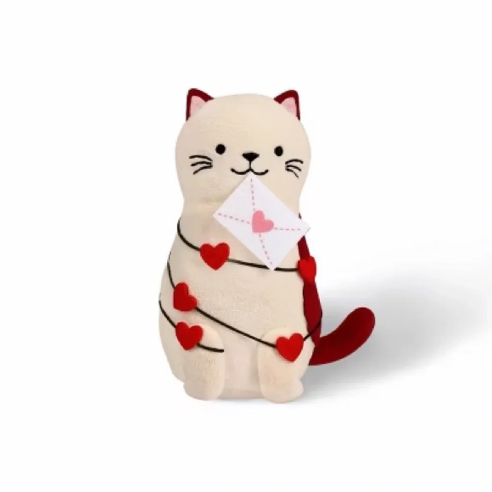 Target Valentine's Plush Set of 3 Cat, Bulldog & Heart padlock